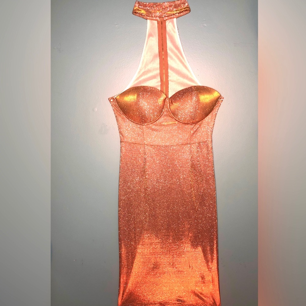 Champagne Glitter Party Dress